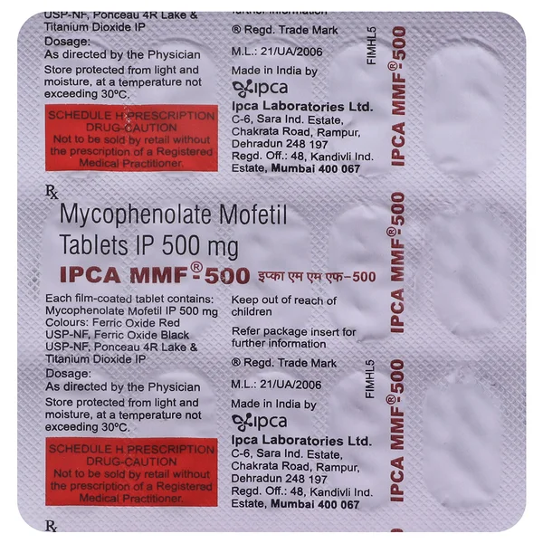 Ipca MMF-500 mg Tablet 15's