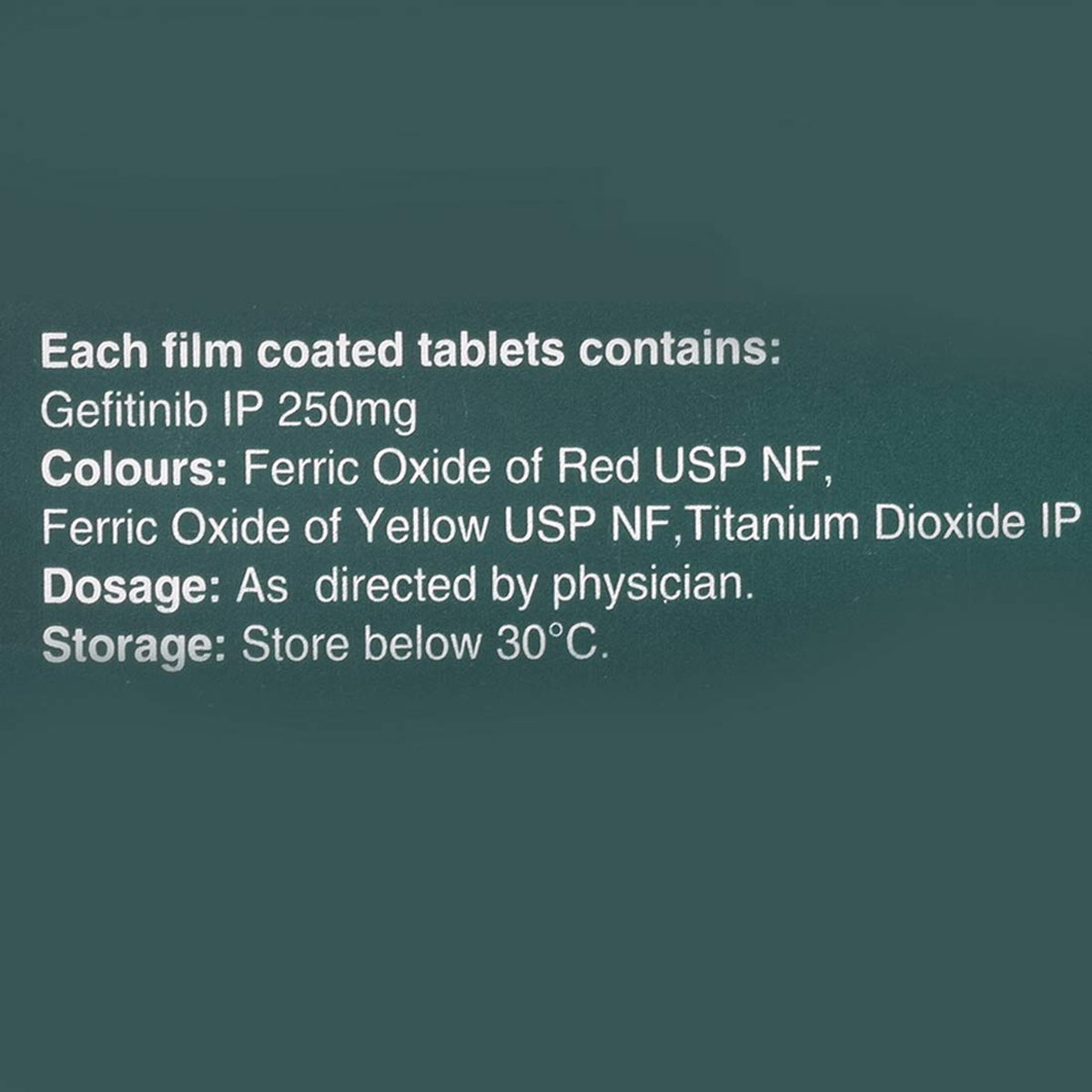 Iressa 250mg Tablet 10's, Pack of 30 TABLETS Iressa 250mg Tablet 10's, Pack of 30 TABLETS