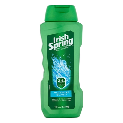 Irish Spring Moisture Blast Body Wash 532 ml | Moisturises Skin | With Odor Neutrilizer | Keep Skin Fresh For 24 Hrs, Pack of 1