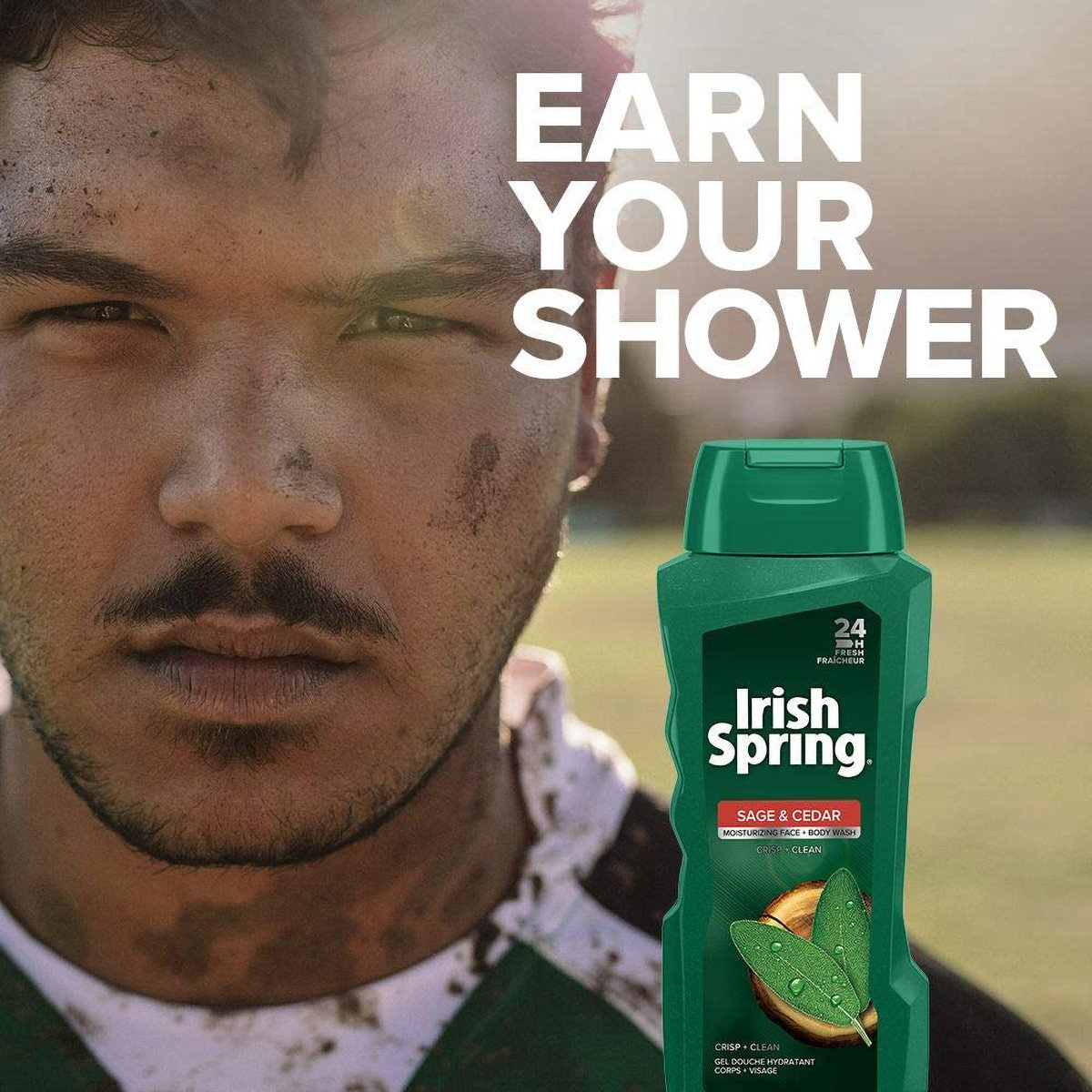 Irish Spring Sage & Cedar Face Body Wash 532 ml | Cleanses & Moistures | 24 Hrs Deodrant Protection, Pack of 1 Irish Spring Sage & Cedar Face Body Wash 532 ml | Cleanses & Moistures | 24 Hrs Deodrant Protection, Pack of 1