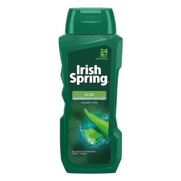 Irish Spring Aloe Body Wash 532 ml | Cleanses | Keep Skin Fresh For 24 Hrs