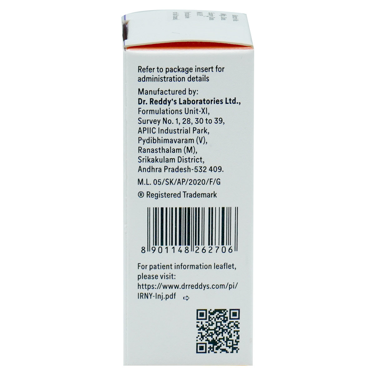 Irny 100 mg Injection 2 ml, Pack of 1 Injection Irny 100 mg Injection 2 ml, Pack of 1 Injection