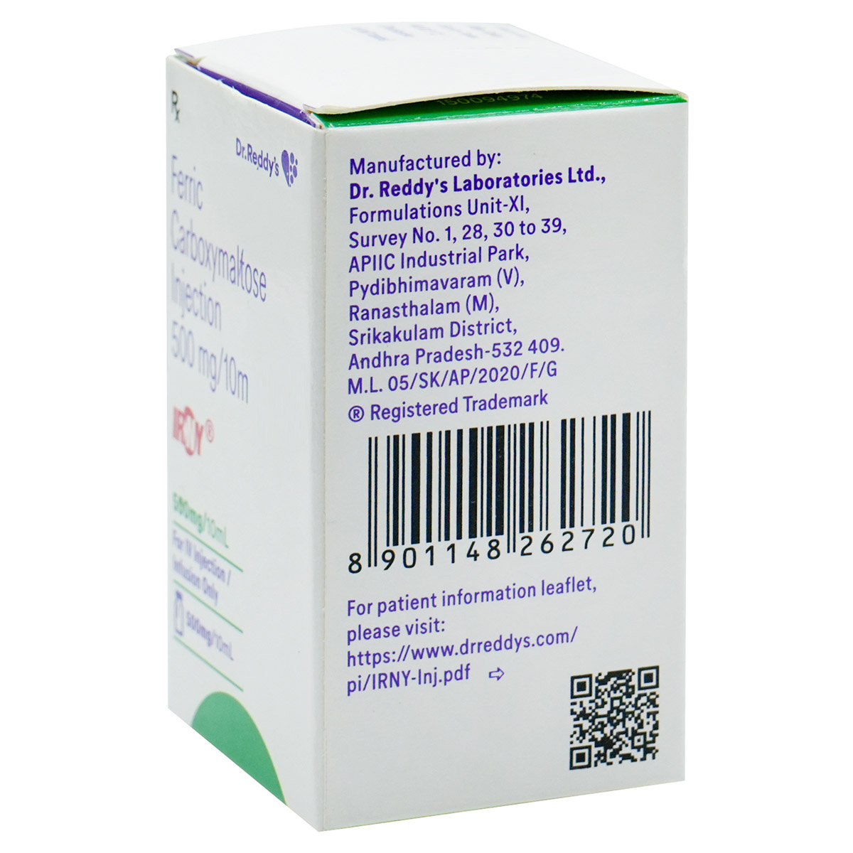 Irny 500 mg Injection 10 ml, Pack of 1 Injection Irny 500 mg Injection 10 ml, Pack of 1 Injection