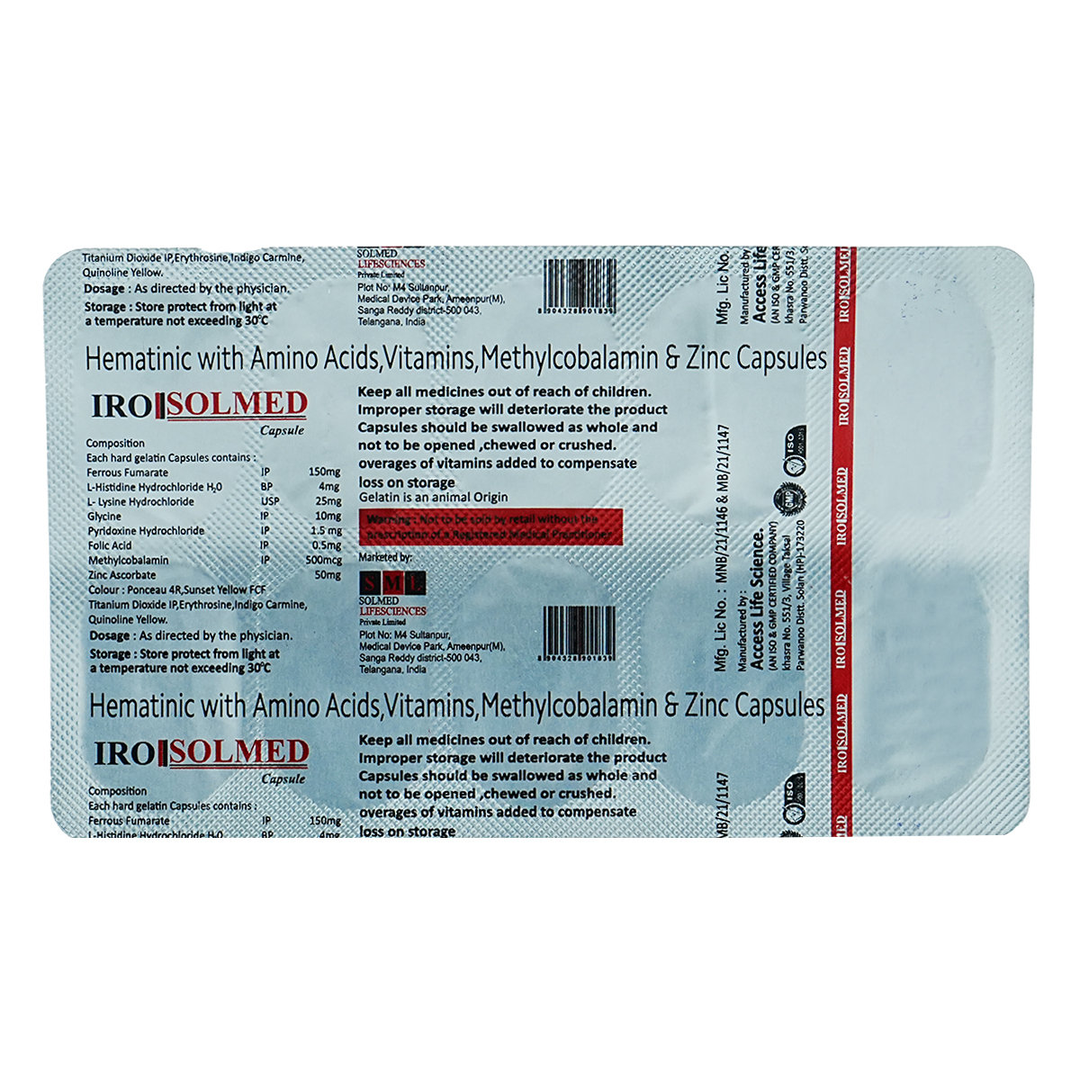 Irosolmed Capsule 10's Irosolmed Capsule 10's