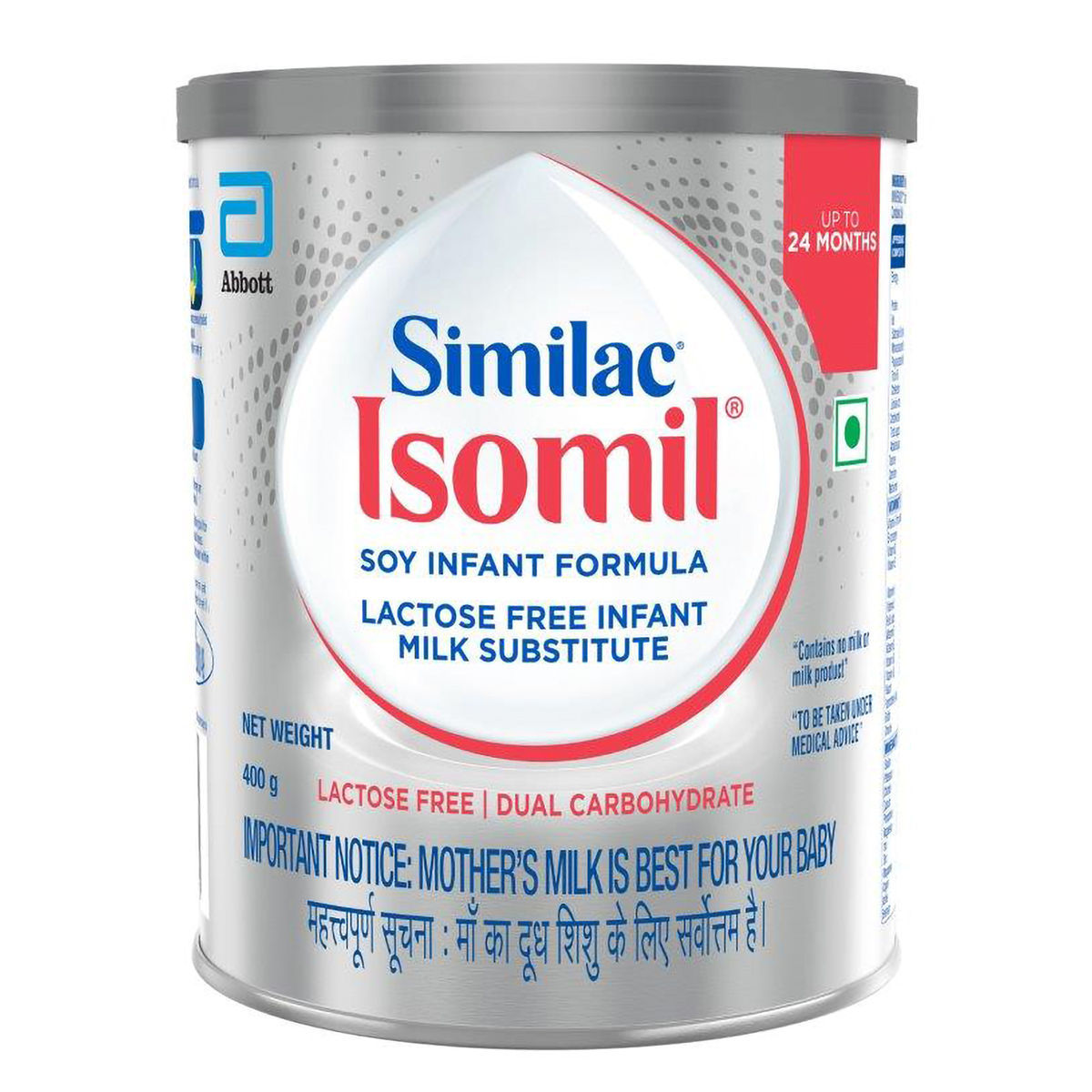 Buy Similac Isomil Soy Infant Formula Powder for Up to 24 Months Kids, 400 gm Online