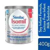 Similac Isomil Soy Infant Formula Powder for Up to 24 Months Kids, 400 gm, Pack of 1