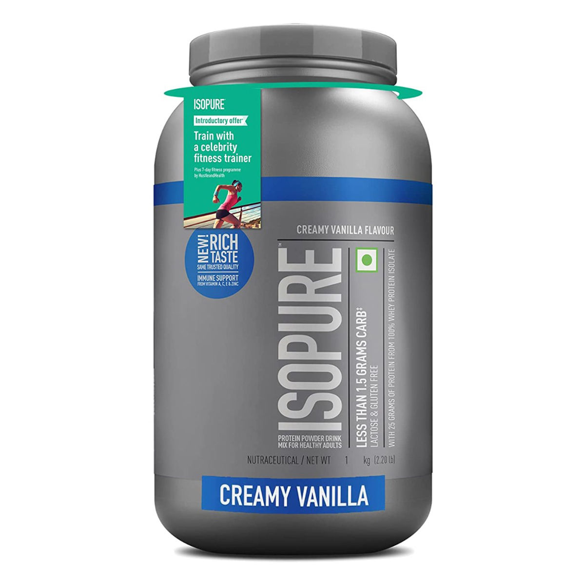 Buy Isopure Less Than 1.5 gm Carbs 100% Whey Protein Isolate Creamy Vanilla Flavour Powder, 2.20 lb Online