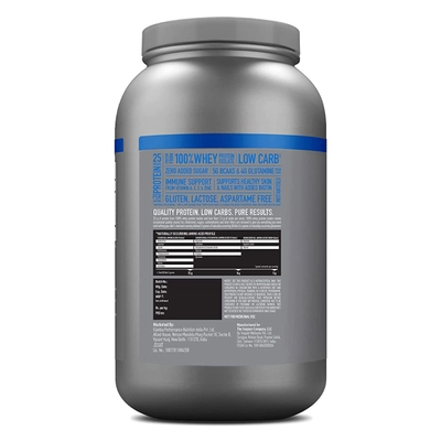 Isopure Less Than 1.5 gm Carbs 100% Whey Protein Isolate Creamy Vanilla Flavour Powder, 2.20 lb, Pack of 1