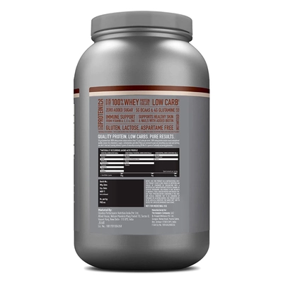 Isopure Less Than 1.5 gm Carbs 100% Whey Protein Isolate Cookies &amp; Cream Flavour Powder, 2.20 lb, Pack of 1