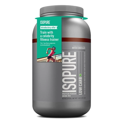 Isopure Low Carb 100% Whey Protein Isolate Dutch Chocolate Flavour Powder, 2.20 lb, Pack of 1