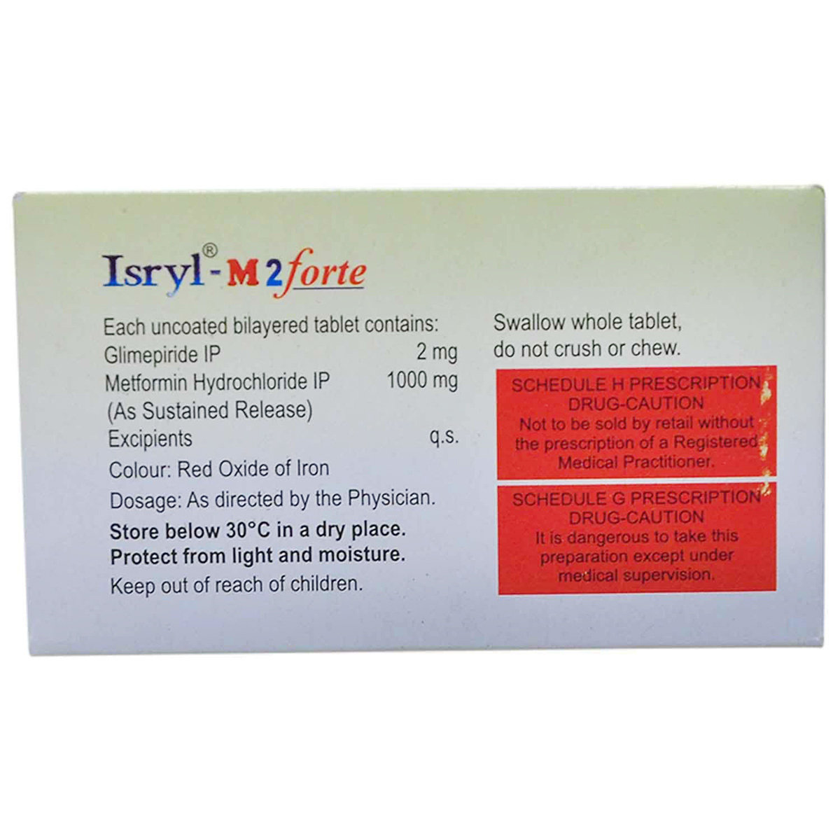 Isryl-M 2 Forte Tablet 15's, Pack of 15 TABLETS Isryl-M 2 Forte Tablet 15's, Pack of 15 TABLETS