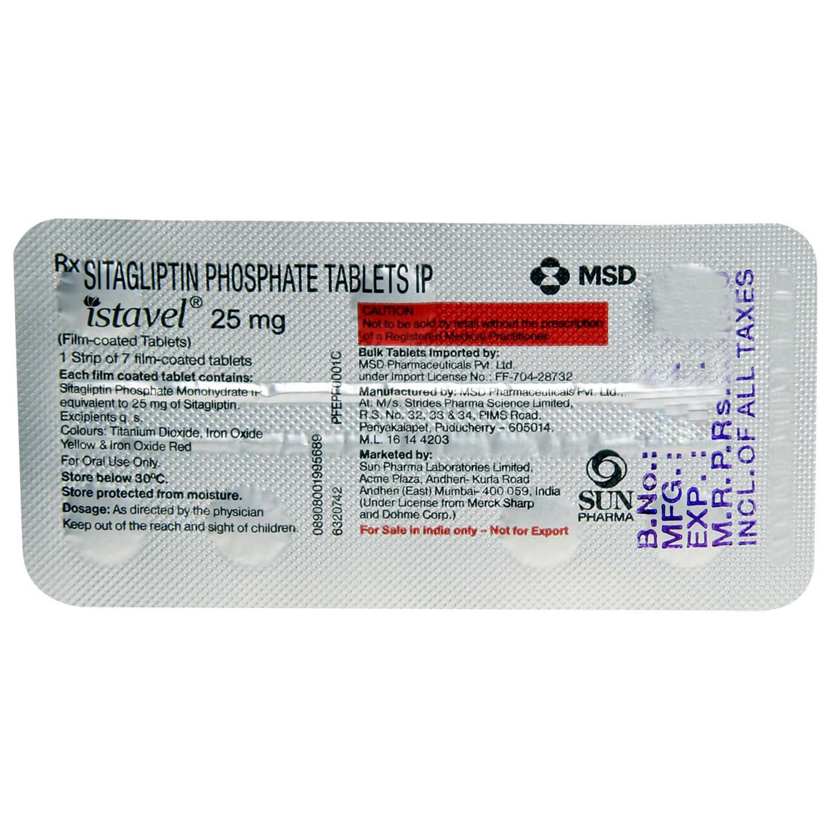 Istavel 25 Tablet 7's, Pack of 7 TABLETS Istavel 25 Tablet 7's, Pack of 7 TABLETS