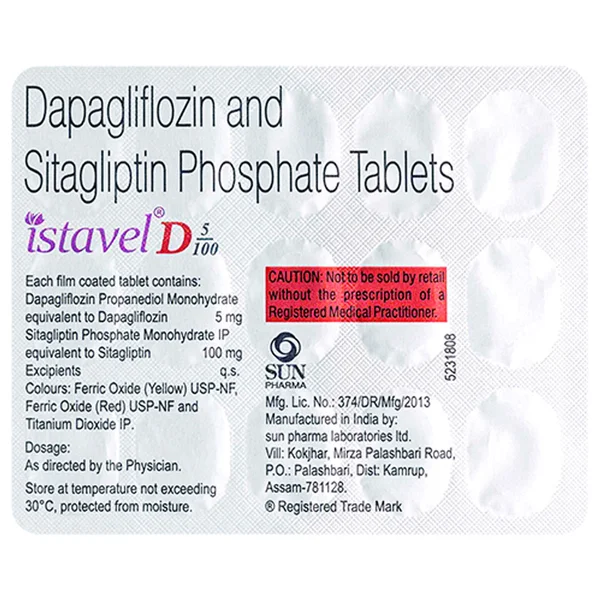 Istavel D 5 mg/100 mg Tablet 15's, Pack of 15