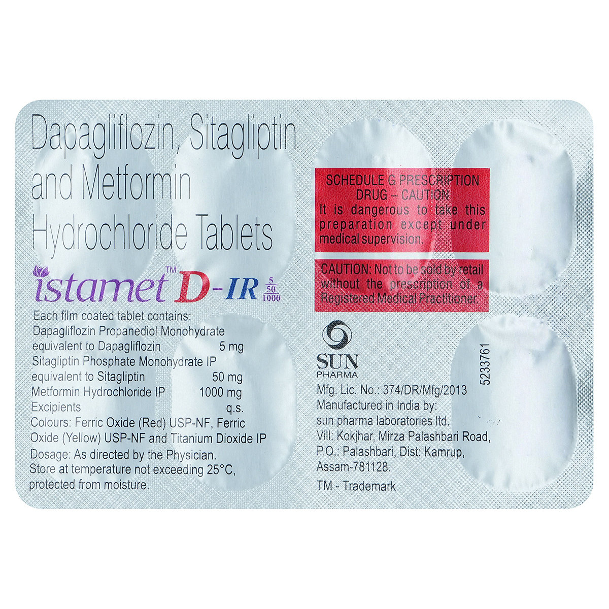 Istamet D-IR 5/50/1000 Tablet 7's, Pack of 7 TabletS Istamet D-IR 5/50/1000 Tablet 7's, Pack of 7 TabletS