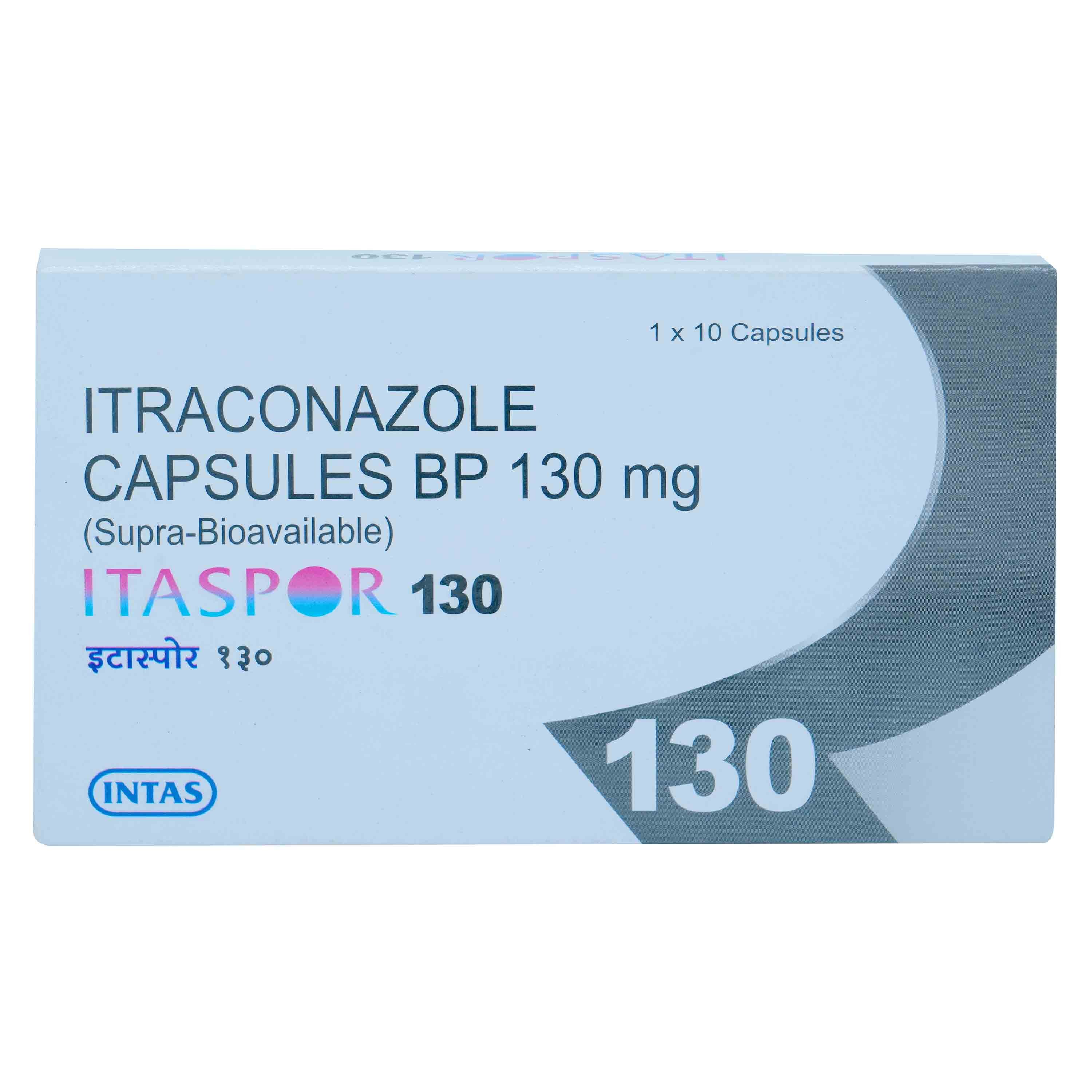Itaspor 130 mg Capsule 10's, Pack of 10 CapsulesS Itaspor 130 mg Capsule 10's, Pack of 10 CapsulesS