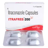 Itrafree-200 Capsule 4's, Pack of 4 CapsuleS