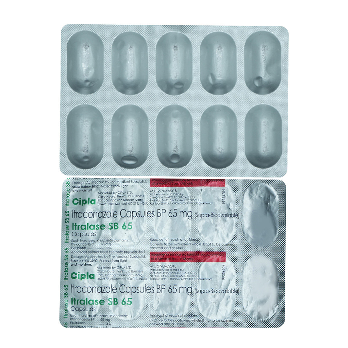 Itralase SB 65 Capsule 10's, Pack of 10 CapsuleS Itralase SB 65 Capsule 10's, Pack of 10 CapsuleS