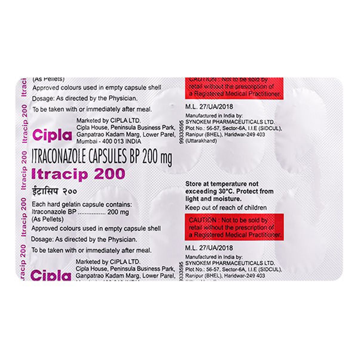 Itracip 200 mg Capsule 10's Price, Uses, Side Effects, Composition ...