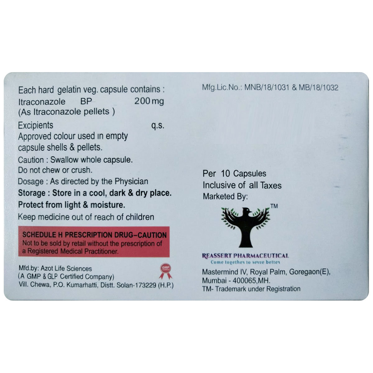 I-Try-200 Cap 10's, Pack of 10 CAPSULES I-Try-200 Cap 10's, Pack of 10 CAPSULES