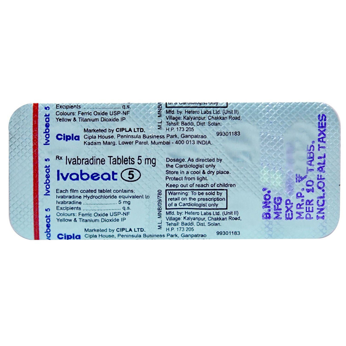 Ivabeat 5 Tablet 10's, Pack of 10 TabletS Ivabeat 5 Tablet 10's, Pack of 10 TabletS