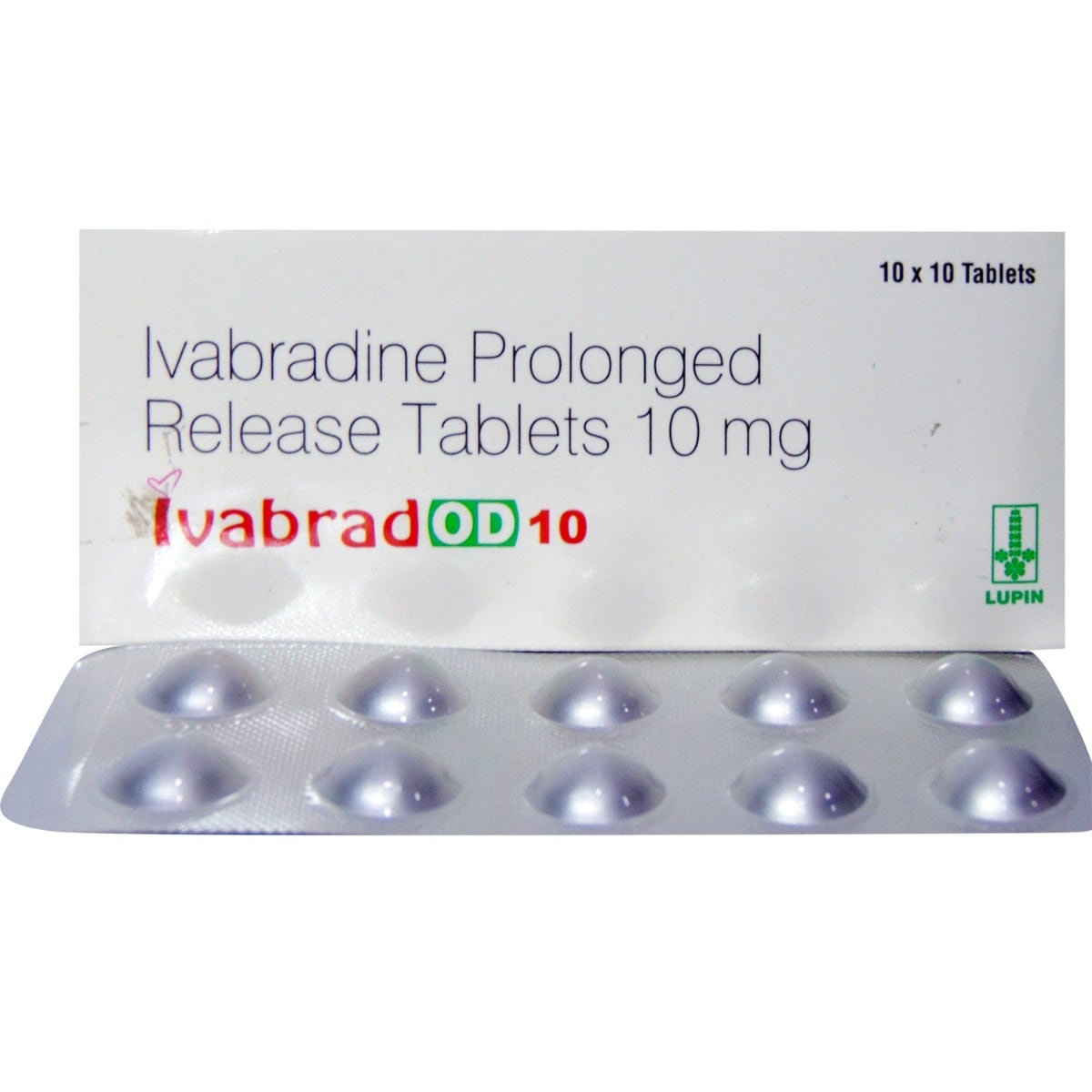 Ivabrad OD 10 mg PR Tablet 10's, Pack of 10 TABLETS Ivabrad OD 10 mg PR Tablet 10's, Pack of 10 TABLETS