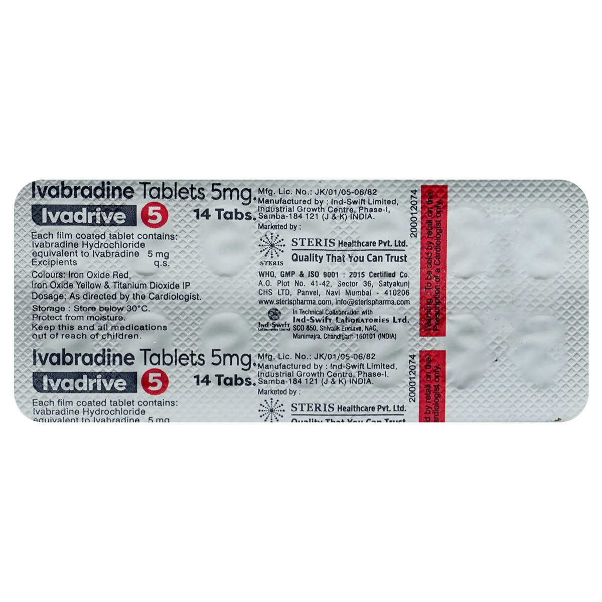 Ivadrive 5 Tablet 14's, Pack of 14 TABLETS Ivadrive 5 Tablet 14's, Pack of 14 TABLETS