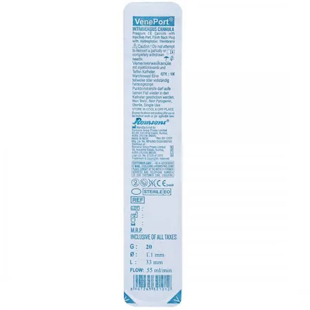 I.V CANNULA 20G VENEPORT (ROMSONS)
