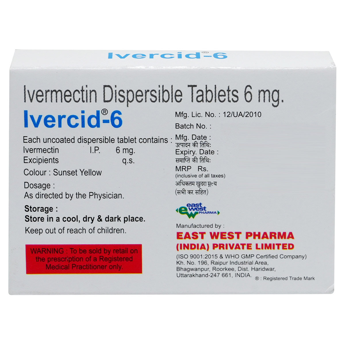 Ivercid-6 Tablet 2's, Pack of 2 TabletS Ivercid-6 Tablet 2's, Pack of 2 TabletS