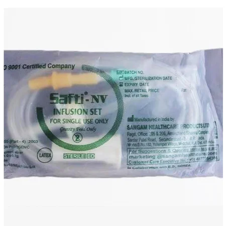 Safti Non Vented I.V. Set, 1 Count