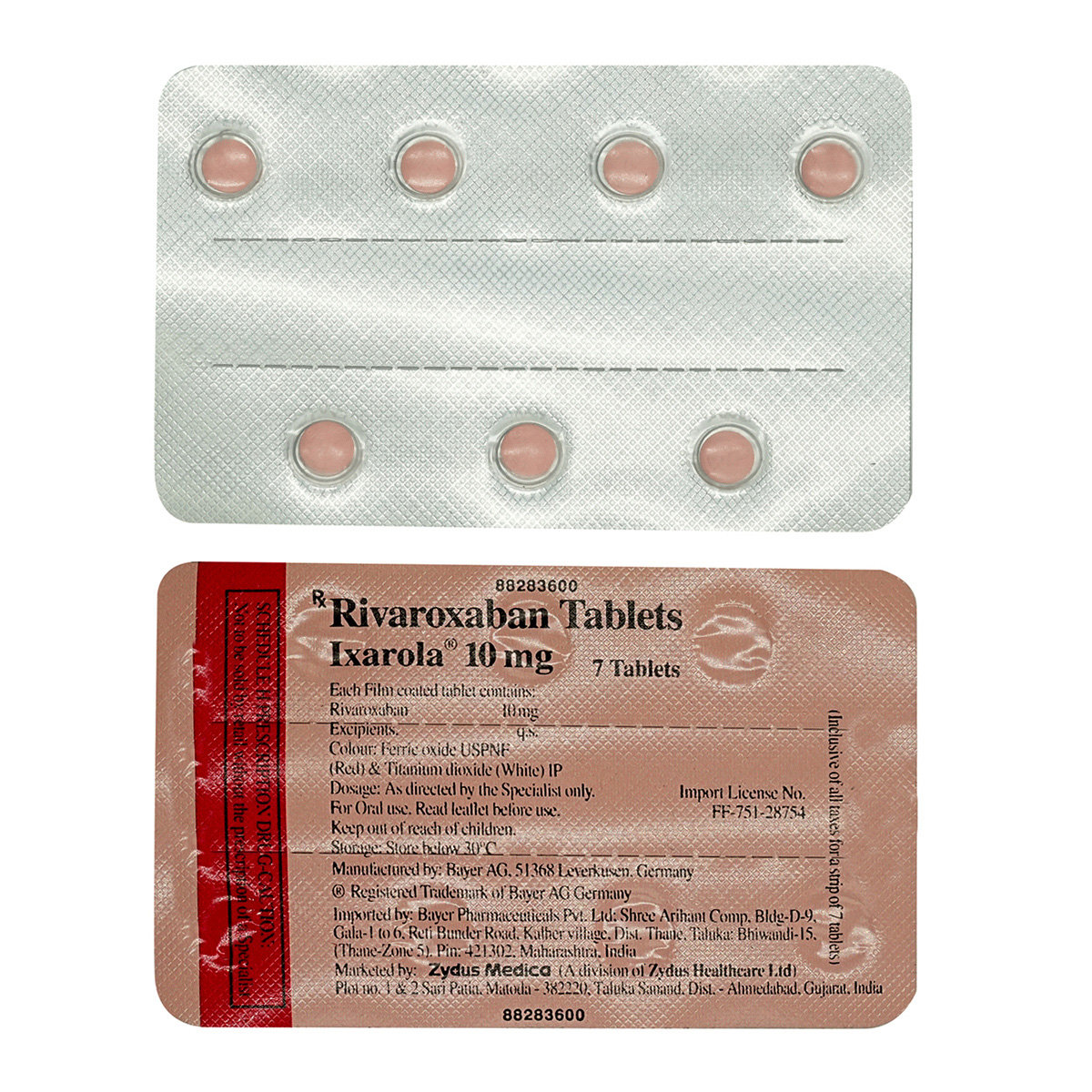 Ixarola 10mg Tablet 7's, Pack of 7 TABLETS Ixarola 10mg Tablet 7's, Pack of 7 TABLETS