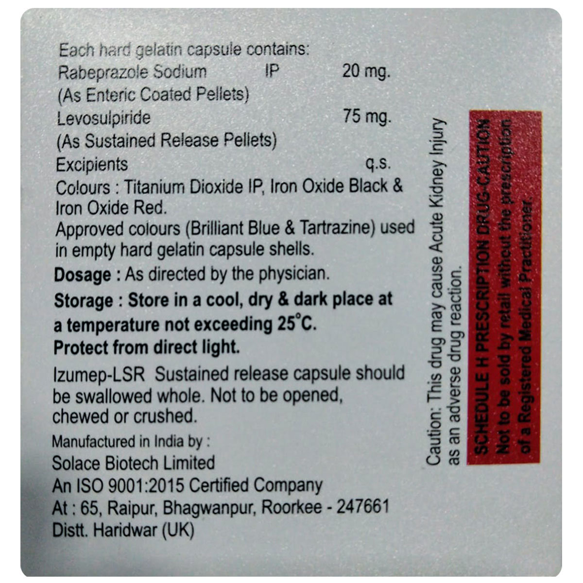 Izumep-LSR Capsule 10's, Pack of 10 Izumep-LSR Capsule 10's, Pack of 10