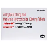 Jalra-M 50 mg/1000 mg Tablet 15's, Pack of 15 TABLETS