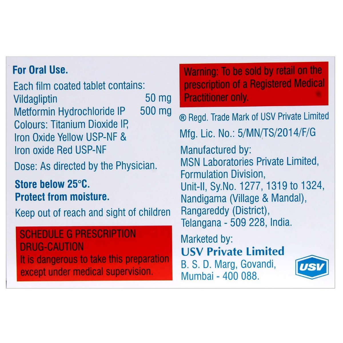 Jalra-M 50 mg/500 mg Tablet 15's, Pack of 15 TABLETS Jalra-M 50 mg/500 mg Tablet 15's, Pack of 15 TABLETS