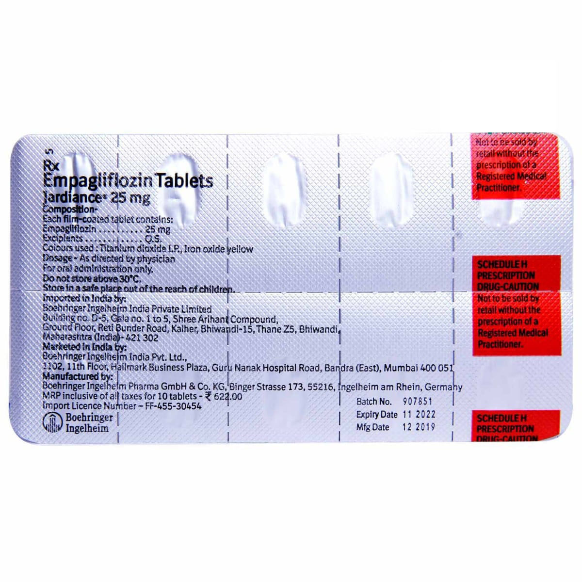 Jardiance 25 mg Tablet 10's Price, Uses, Side Effects, Composition