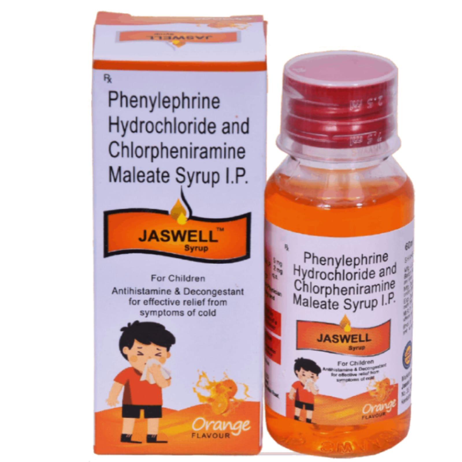 Buy Jaswell Orange Flavour Children Syrup 60 ml Online