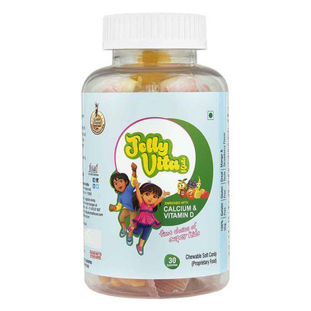 Buy Jelly Vita Kids Calcium & Vitamin D Gummies, 30 Count Online