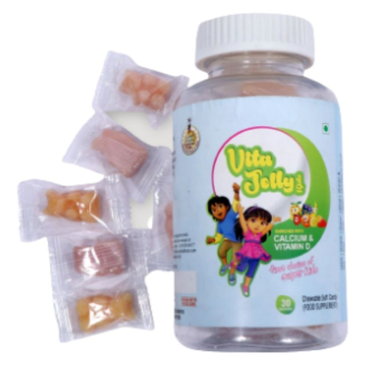 Jelly Vita Kids Calcium & Vitamin D Gummies, 30 Count, Pack of 1 Jelly Vita Kids Calcium & Vitamin D Gummies, 30 Count, Pack of 1