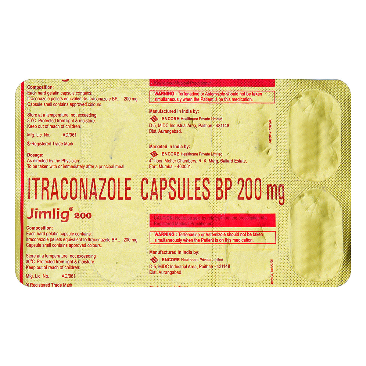 Jimlig 200 Capsule 10's, Pack of 10 CAPSULES Jimlig 200 Capsule 10's, Pack of 10 CAPSULES