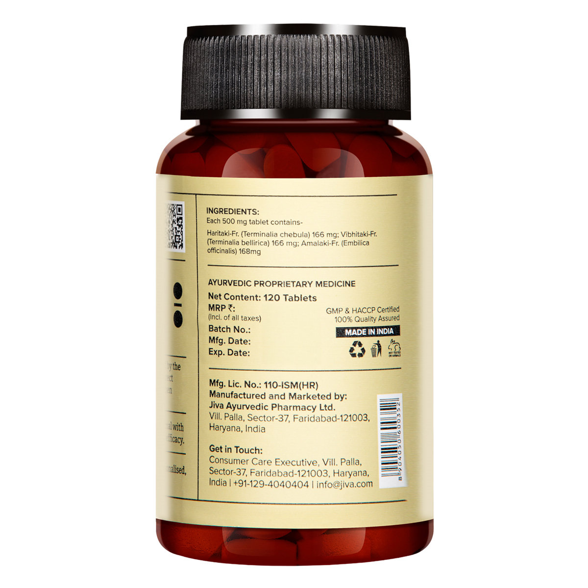 Jiva Triphala, 120 Tablets, Pack of 1 Jiva Triphala, 120 Tablets, Pack of 1