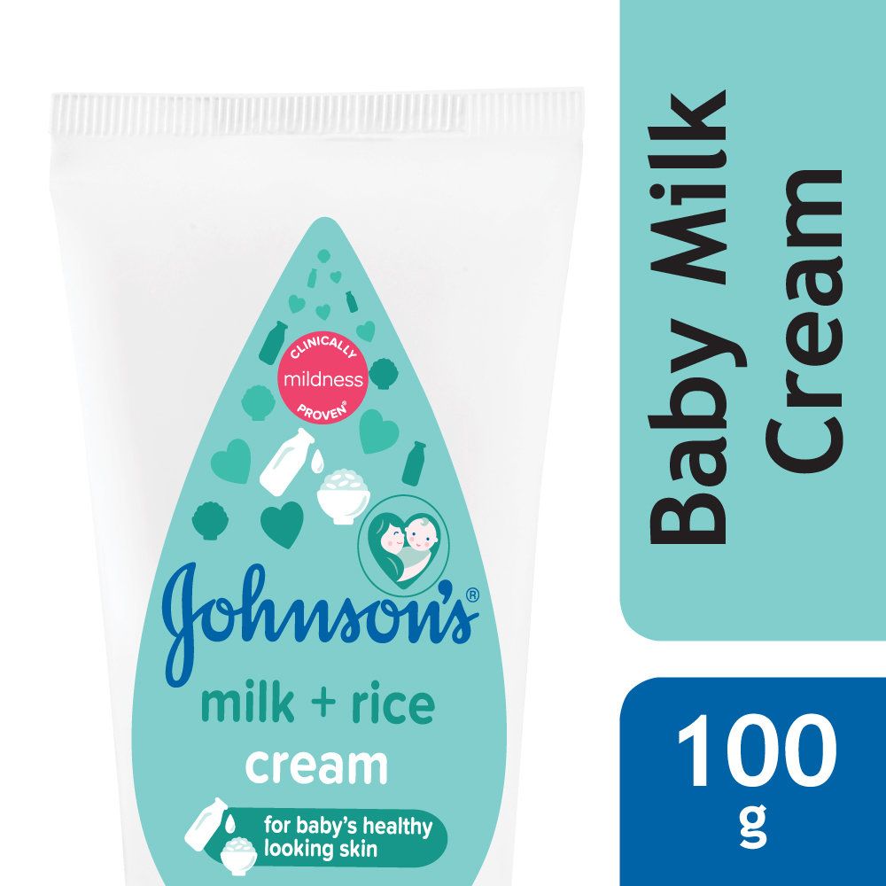 Johnson's Baby Milk+Rice Cream, 100 gm, Pack of 1 Johnson's Baby Milk+Rice Cream, 100 gm, Pack of 1