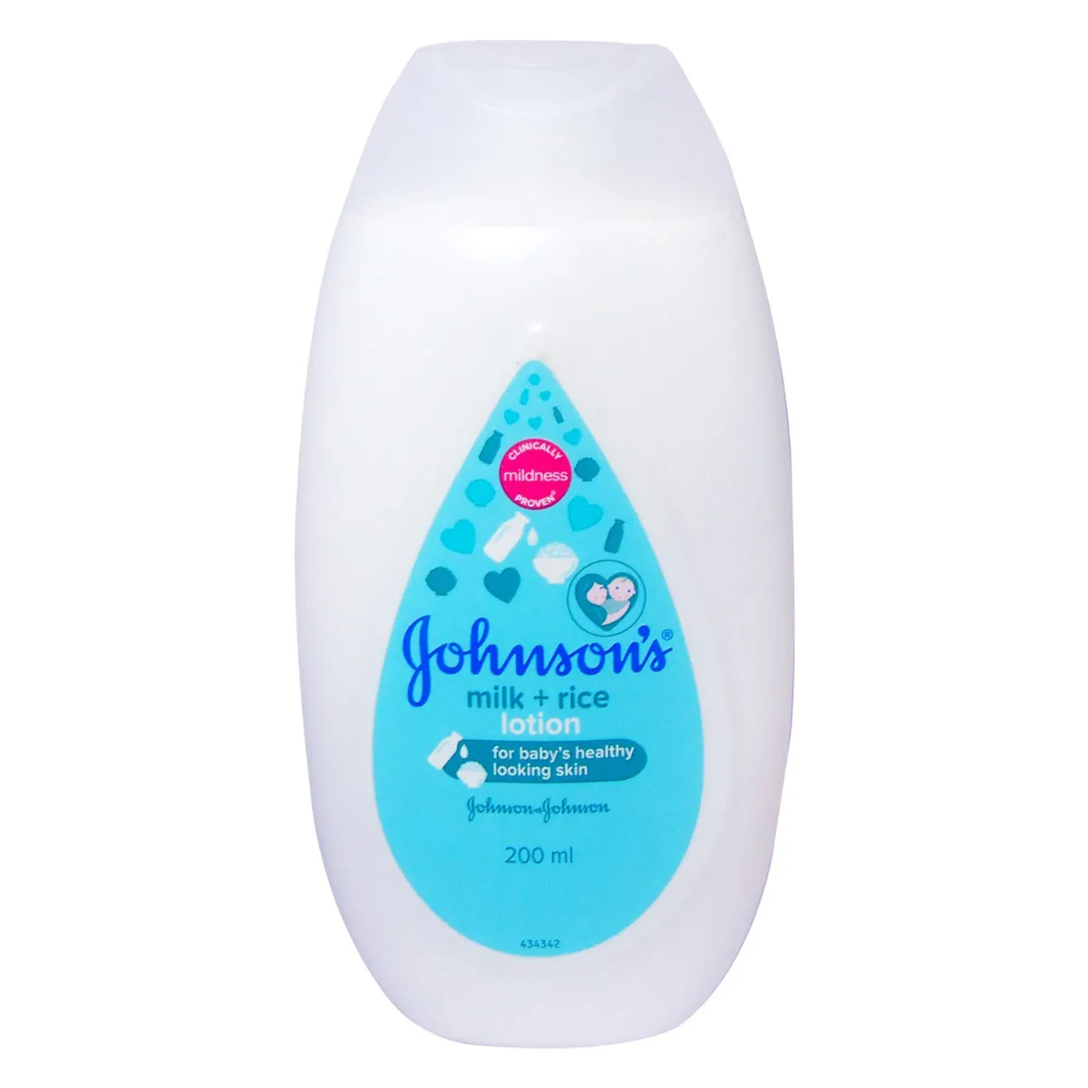 Johnson's Baby Milk Rice Lotion, 200 ml
