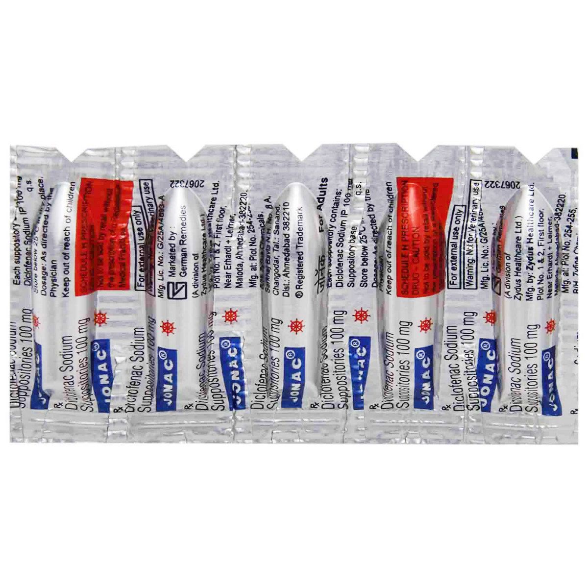 Jonac Suppositories 5's, Pack of 5 SUPPOSITORYS Jonac Suppositories 5's, Pack of 5 SUPPOSITORYS