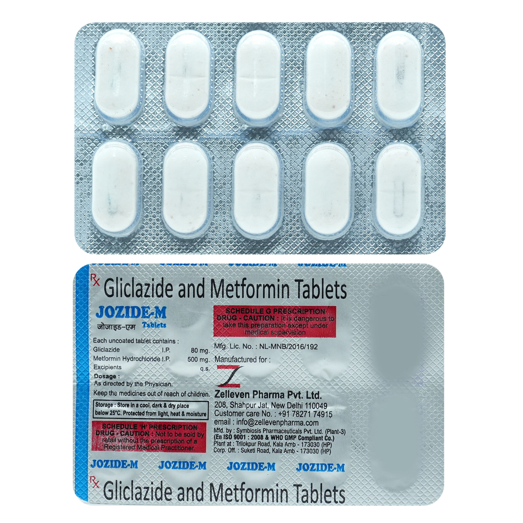 Jozide-M Tablet 10's, Pack of 10 TabletS Jozide-M Tablet 10's, Pack of 10 TabletS