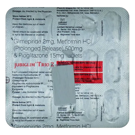 Jubiglim Trio 2 Tablet 15's