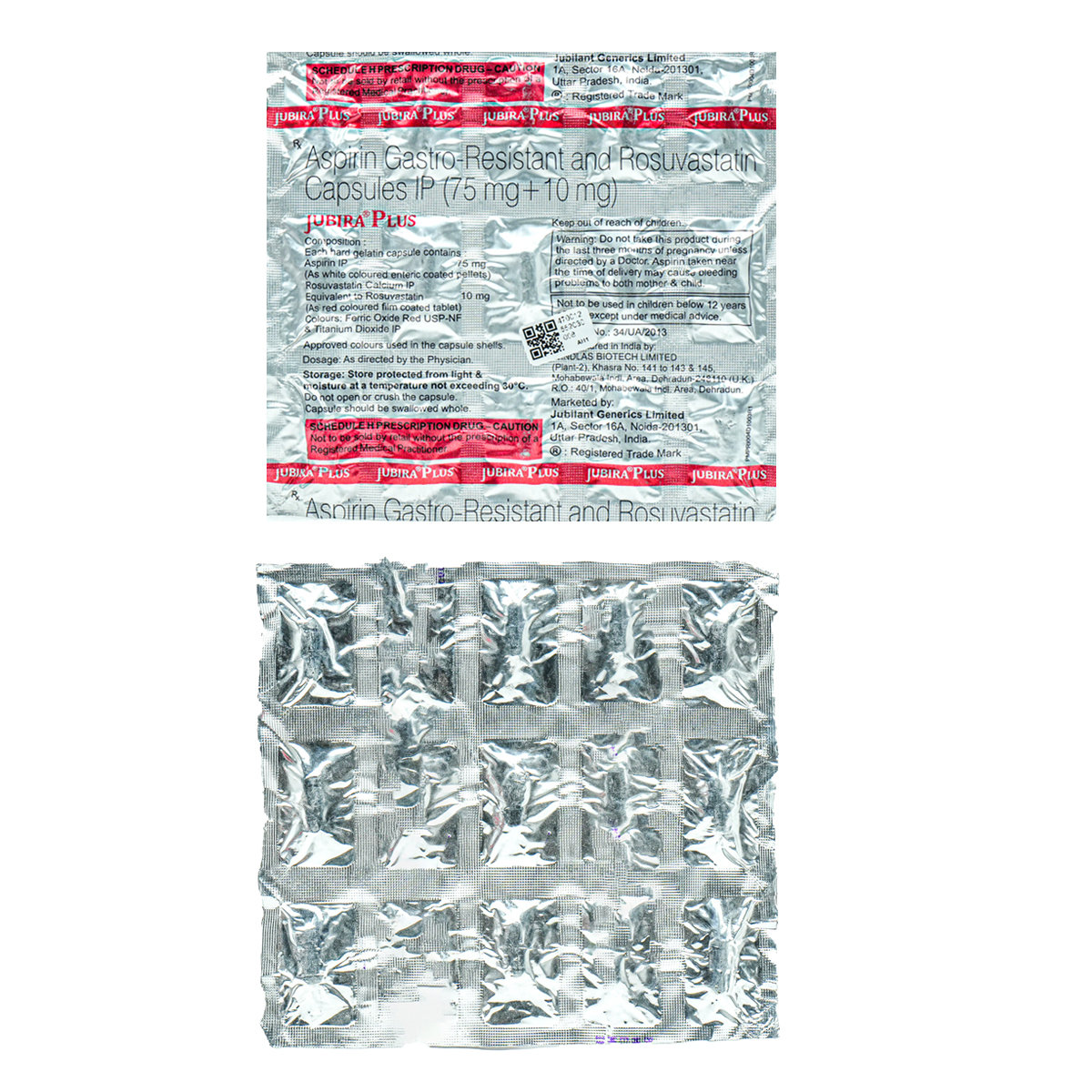 Jubira Plus 75 mg/10 mg Capsule 15's, Pack of 15 CAPSULES Jubira Plus 75 mg/10 mg Capsule 15's, Pack of 15 CAPSULES