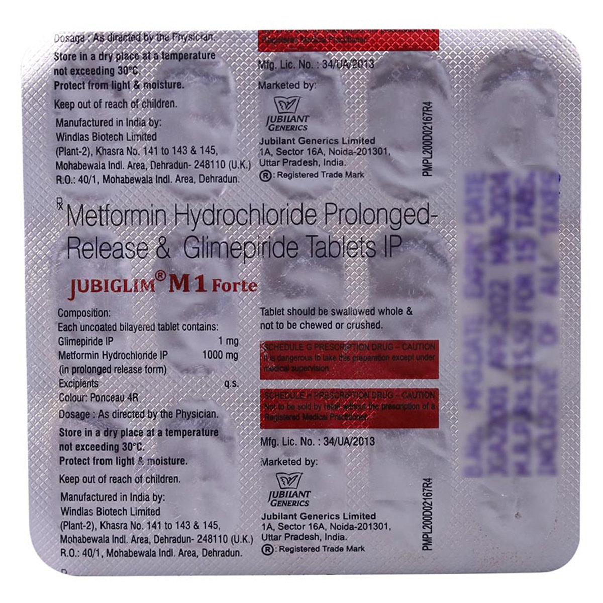 Jubiglim M1 Forte Tablet 15's, Pack of 15 TabletS Jubiglim M1 Forte Tablet 15's, Pack of 15 TabletS