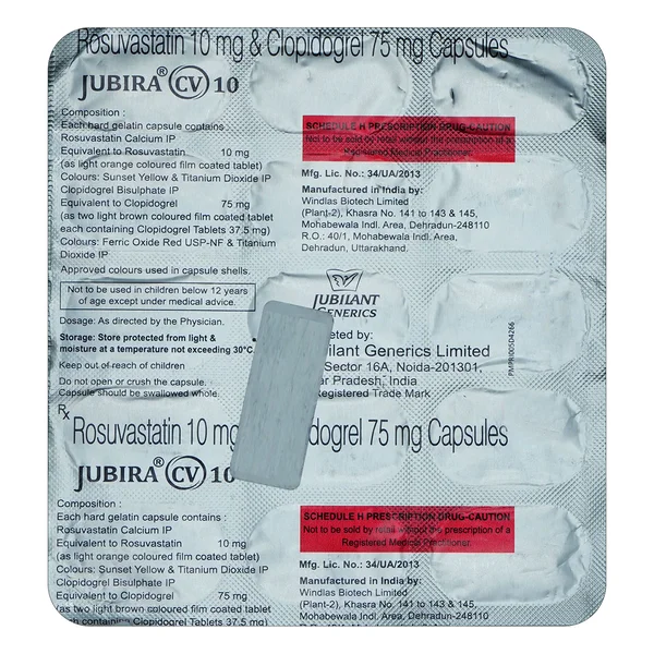 Jubira CV 10 mg/75 mg Capsule 15's