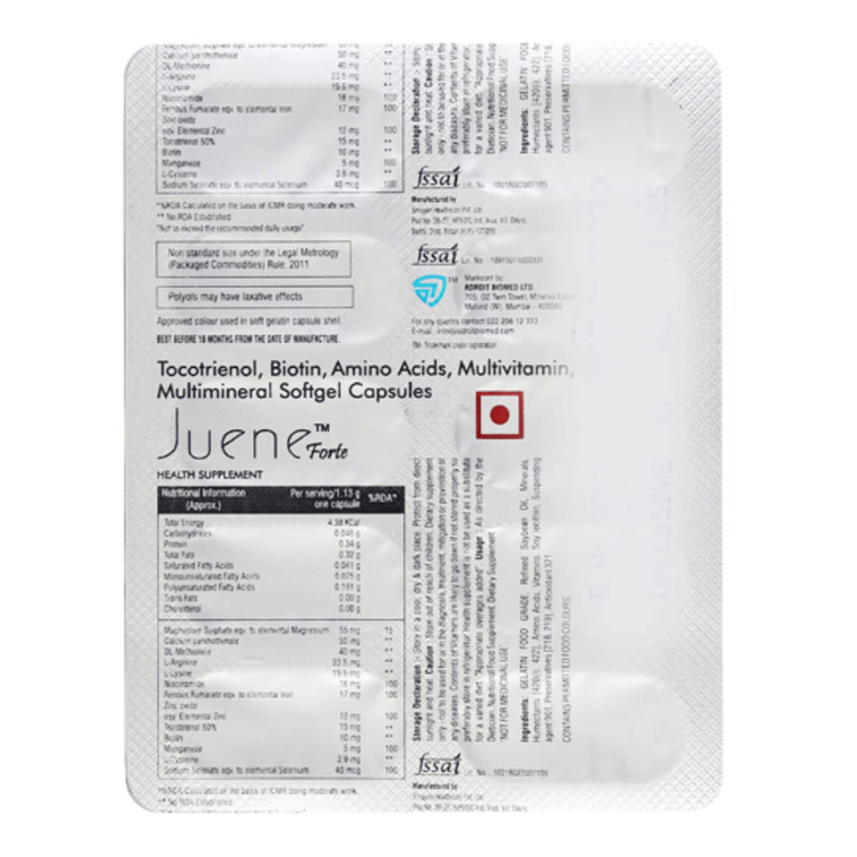 Juene Forte Capsule 10's, Pack of 10 Juene Forte Capsule 10's, Pack of 10