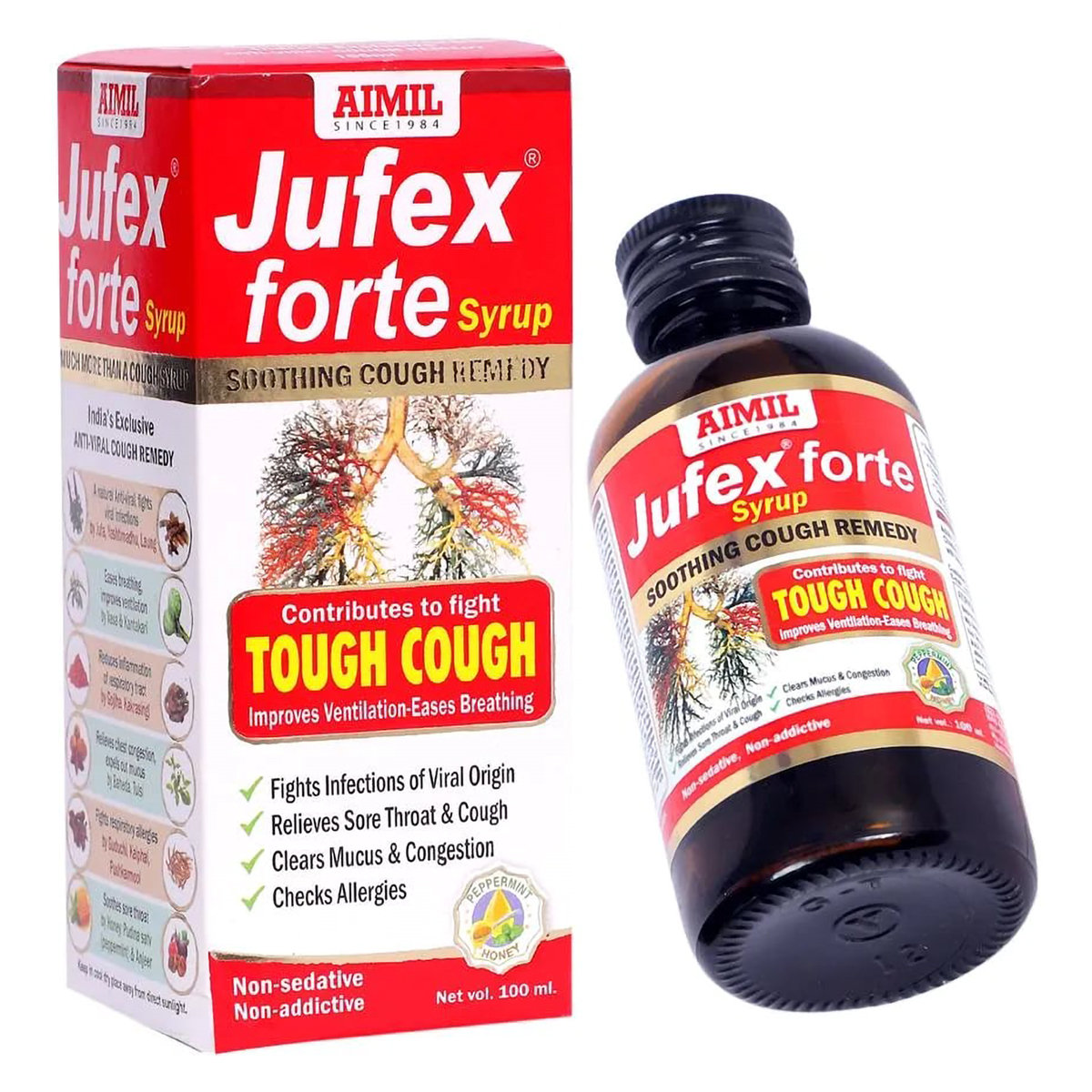 Aimil Jufex Forte Syrup, 100 ml, Pack of 1 Aimil Jufex Forte Syrup, 100 ml, Pack of 1