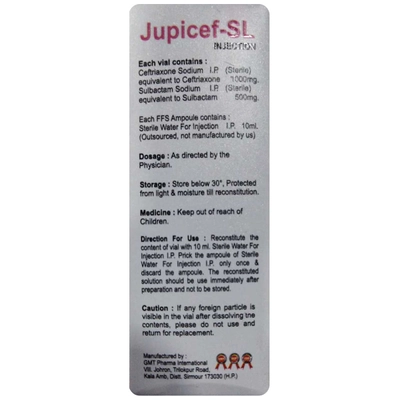 Jupicef-SL Injection 1's, Pack of 1 INJECTION